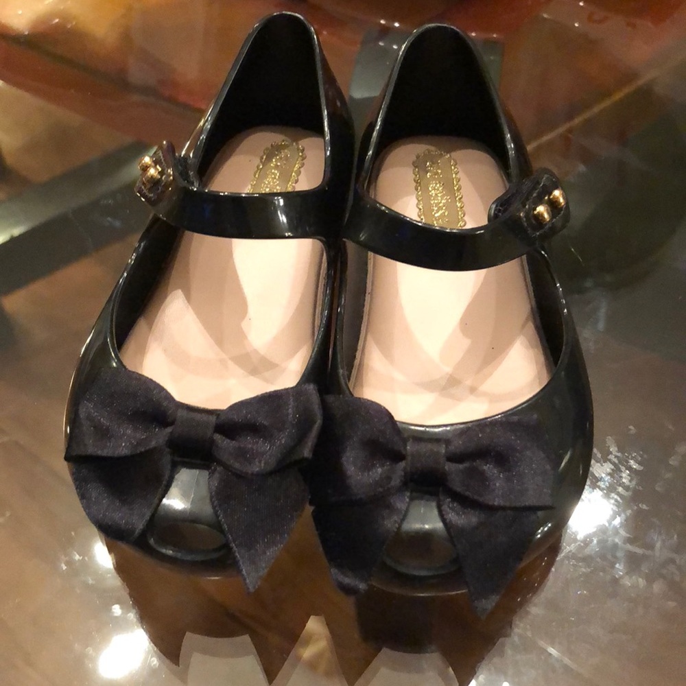 Mini Melissa Mary Janes with Sateen Bow 😍